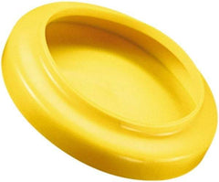 Caplugs - 3.26" ID, Flexible, Round Head Flange Cap - 29/64" Long, Vinyl, Yellow - Industrial Tool & Supply
