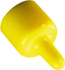 Caplugs - 13/32" ID, Pull-Tab Cap - 1-3/8" Long, Vinyl, Black - Industrial Tool & Supply