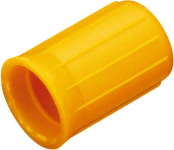 Caplugs - 0.66" ID, Round Head Cap - 2-1/8" Long, Vinyl, Black - Industrial Tool & Supply