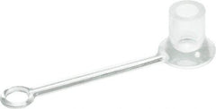 Caplugs - 0.36" ID, Round Head, Tethered Cap - 1-29/32" Long, Silicone, Natural (Color) - Industrial Tool & Supply