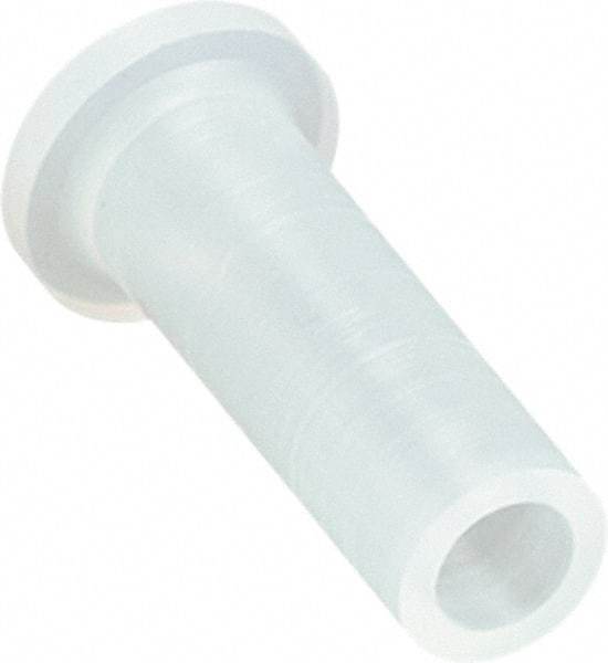 Caplugs - 0.608" ID, Round Head Cap with Flange - 1-3/16" Long, Silicone, Natural (Color) - Industrial Tool & Supply