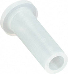 Caplugs - 0.608" ID, Round Head Cap with Flange - 1-3/16" Long, Silicone, Natural (Color) - Industrial Tool & Supply