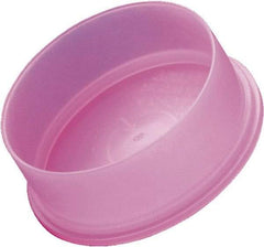 Caplugs - Round Head, Static Dissipative Cap - 0.62" OD, 1/2" Long, Polyethylene, Pink - Industrial Tool & Supply