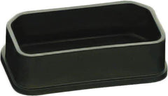 Caplugs - 1.656" x 1.16", Conductive, Rectangular Head Cap/Plug - 11/32" Long, Polyethylene Copolymer, Black - Industrial Tool & Supply