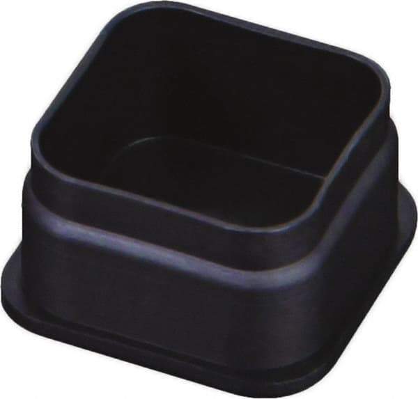 Caplugs - Square Head Tube Plug - 0.86 x 0.86" OD, 7/16" Long, Low-Density Polyethylene, Black - Industrial Tool & Supply