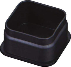 Caplugs - Square Head Tube Plug - 0.86 x 0.86" OD, 7/16" Long, Low-Density Polyethylene, Black - Industrial Tool & Supply