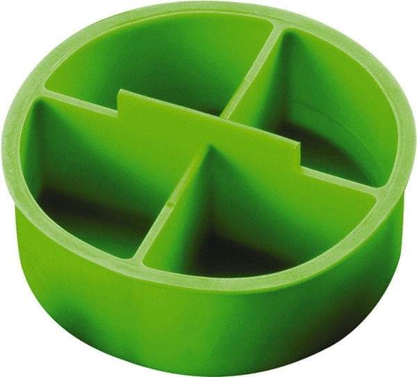 Caplugs - 0.414" ID, Round Head, Tapered Tube Plug - 3/8" Long, Low-Density Polyethylene, Green - Industrial Tool & Supply