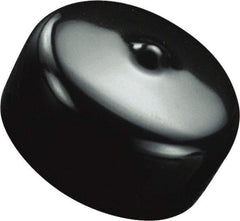 Caplugs - 1-15/16" ID, Flexible, Round Head Masking Cap - 2.07" OD, 1" Long, Vinyl, Black - Industrial Tool & Supply