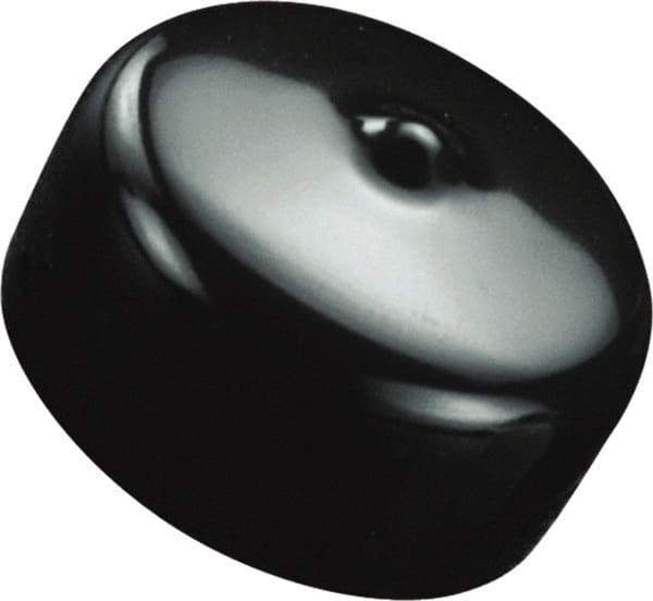 Caplugs - 0.49" ID, Flexible, Round Head Masking Cap - 0.61" OD, 1/2" Long, Vinyl, Black - Industrial Tool & Supply