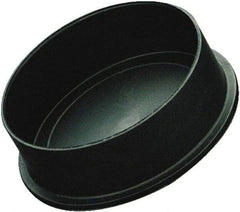 Caplugs - Conductive, Round Head, Static Dissipative Cap - 1.36" OD, 9/16" Long, Polyethylene Copolymer, Black - Industrial Tool & Supply