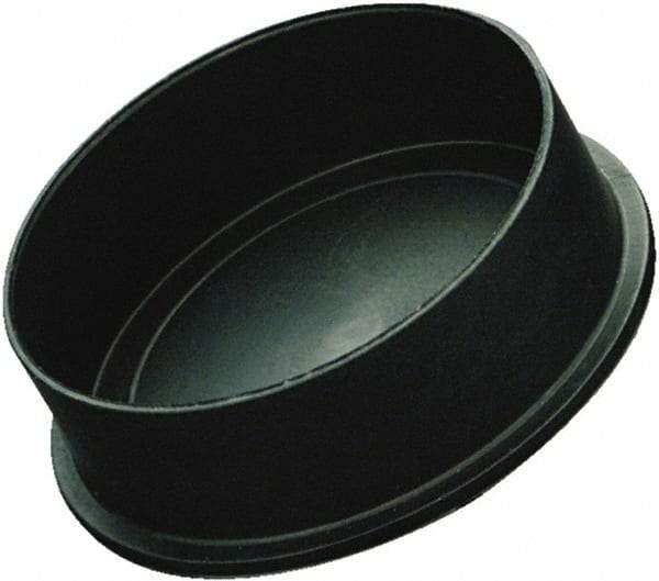 Caplugs - Conductive, Round Head, Static Dissipative Cap - 2.46" OD, 5/8" Long, Polyethylene Copolymer, Black - Industrial Tool & Supply