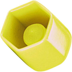 Caplugs - Hex Head Cap - 11/16" Long, Vinyl, Yellow - Industrial Tool & Supply
