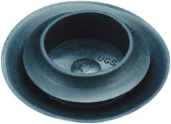Caplugs - Button Finishing Plug for 0.031 to 0.079" Thick Panels, - 1.35" ID, 1.654 OD, 0.307" Deep, Thermoplastic Rubber, Black - Industrial Tool & Supply