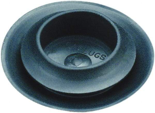 Caplugs - Button Finishing Plug for 0.031 to 0.079" Thick Panels, - 1.429" ID, 1.732 OD, 0.307" Deep, Thermoplastic Rubber, Black - Industrial Tool & Supply