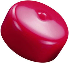 Caplugs - 0.87" ID, Round Head Cap - 1.01" OD, 1/2" Long, Vinyl, Orange - Industrial Tool & Supply