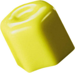 Caplugs - Hex Head Hex Cap - 51/64" Long, Vinyl, Yellow - Industrial Tool & Supply