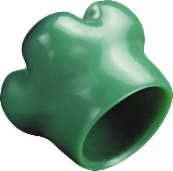 Caplugs - 1-5/16" ID, Round with Square Head Tube Cap - 1.433" OD, 1" Long, Vinyl, Brown - Industrial Tool & Supply