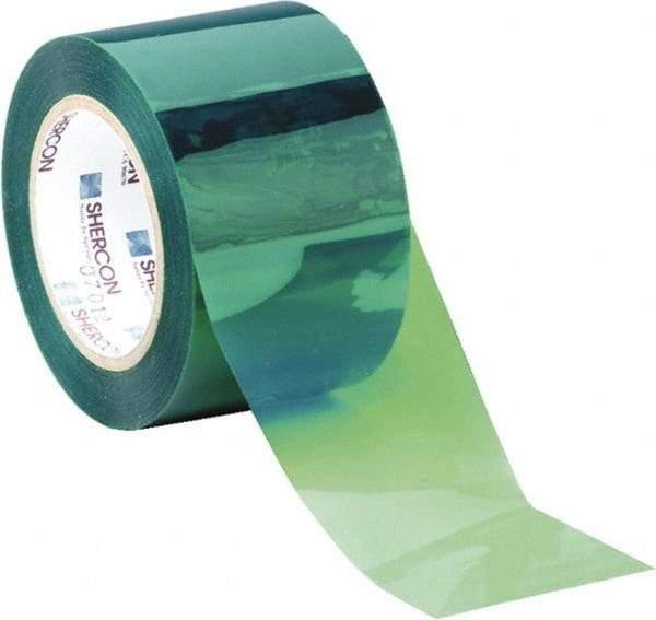 Caplugs - 8" Wide x 72 Yd Long Green Polyester Film High Temperature Masking Tape - Series PC25 8000, 6.5 mil Thick - Industrial Tool & Supply