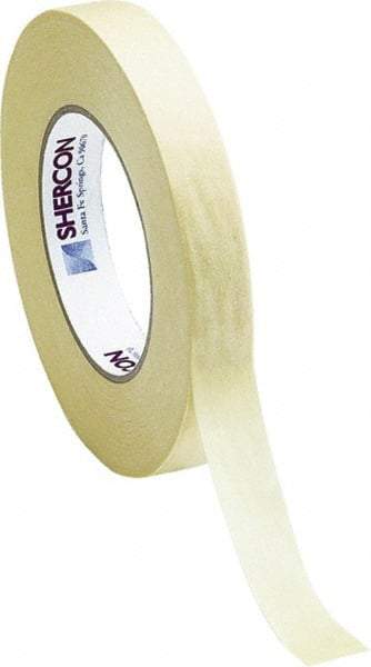 Caplugs - 15mm Wide x 55 m Long Off-White Crepe Paper High Temperature Masking Tape - Series KD1115MM, 7.5 mil Thick - Industrial Tool & Supply