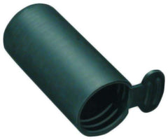 Caplugs - 0.557" ID, Round Head, Tear-Tab Masking Cap - 1-21/64" Long, Vinyl, Black - Industrial Tool & Supply