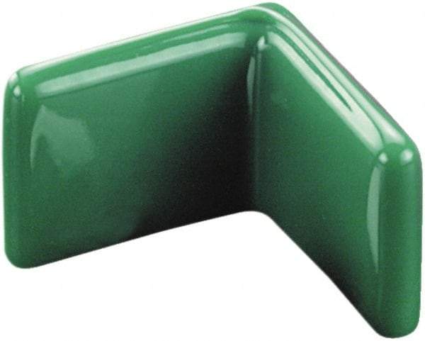 Caplugs - 2" x 1/8", Flexible Push-On L-Frame End Cap - 1/2" Long, Vinyl, Black - Industrial Tool & Supply