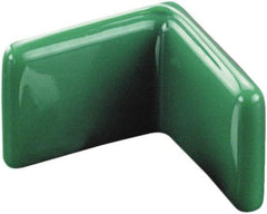 Caplugs - 3/4" x 1/8", Flexible Push-On L-Frame End Cap - 1/2" Long, Vinyl, Gray - Industrial Tool & Supply