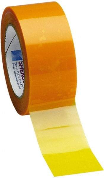 Caplugs - 1-1/2" Wide x 72 Yd Long Yellow Polyester Film High Temperature Masking Tape - Series PC30-1500, 3.5 mil Thick - Industrial Tool & Supply