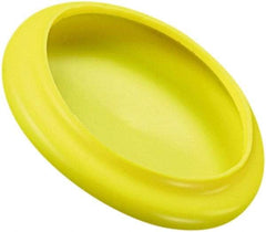 Caplugs - Flexible, Round Head Flange Cap - 4.94" OD, 1/16" Long, Vinyl, Yellow - Industrial Tool & Supply