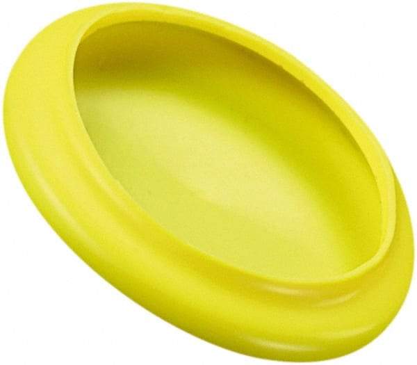 Caplugs - Flexible, Round Head Flange Cap - 2.195" OD, 1/16" Long, Vinyl, Black - Industrial Tool & Supply