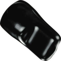 Caplugs - 0.396" ID, Pull-Tab, Round Head Masking Cap - 1-1/8" Long, Vinyl, Black - Industrial Tool & Supply