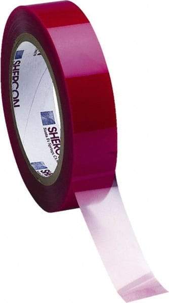 Caplugs - 1-1/2" Wide x 72 Yd Long Red Polyester Film High Temperature Masking Tape - Series PC11-1500, 3.5 mil Thick - Industrial Tool & Supply