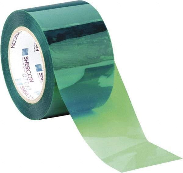 Caplugs - 7" Wide x 72 Yd Long Green Polyester Film High Temperature Masking Tape - Series PC21-7000, 3.5 mil Thick - Industrial Tool & Supply