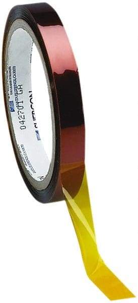 Caplugs - 3/4" Wide x 36 Yd Long Amber Polyamide High Temperature Masking Tape - Series 22-0750, 2.5 mil Thick - Industrial Tool & Supply