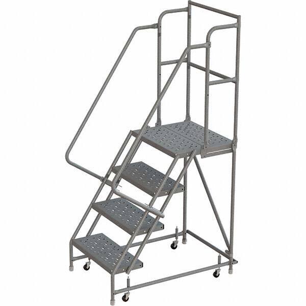 TRI-ARC - Rolling & Wall Mounted Ladders & Platforms Type: Rolling Warehouse Ladder Style: Rolling Platform Ladder - Industrial Tool & Supply