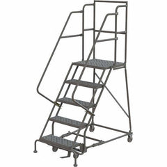 TRI-ARC - Rolling & Wall Mounted Ladders & Platforms Type: Rolling Warehouse Ladder Style: Rolling Platform Ladder - Industrial Tool & Supply