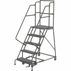 TRI-ARC - Rolling & Wall Mounted Ladders & Platforms Type: Rolling Warehouse Ladder Style: Rolling Platform Ladder - Industrial Tool & Supply