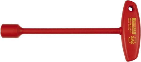Wiha - 8mm Hollow Shaft Nutdriver - T-Handle Handle, 9.9" OAL - Industrial Tool & Supply