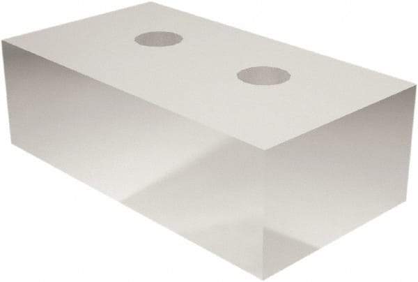 Schunk - 125mm Wide x 100mm High x 68mm Thick, Flat/No Step Vise Jaw - Soft, Aluminum, Moveable Jaw, Compatible with KSC 125 Vises - Industrial Tool & Supply