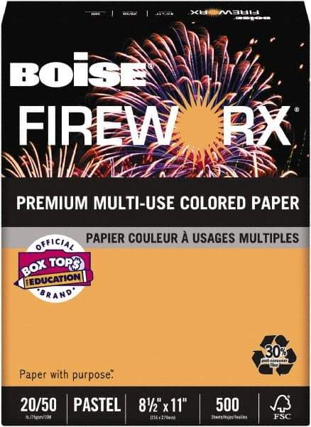 Boise - 8-1/2" x 11" Pumpkin Glow Colored Copy Paper - Use with Laser Printers, Copiers, Plain Paper Fax Machines, Multifunction Machines - Industrial Tool & Supply