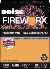 Boise - 8-1/2" x 11" Pumpkin Glow Colored Copy Paper - Use with Laser Printers, Copiers, Plain Paper Fax Machines, Multifunction Machines - Industrial Tool & Supply