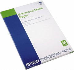 Epson - 13" x 19" White Photo Paper - Use with Inkjet Printers - Industrial Tool & Supply