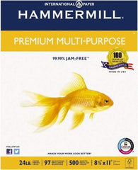 Hammermill - 8-1/2" x 11" White Copy Paper - Use with All Office Equipment - Industrial Tool & Supply