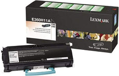 Lexmark - Black Toner Cartridge - Use with Lexmark E360d, E360dn, E460d, E460dw, E462dtn - Industrial Tool & Supply