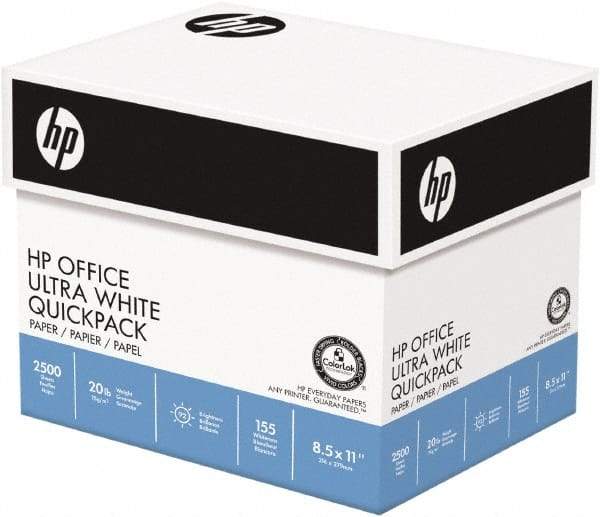 Hewlett-Packard - 8-1/2" x 11" White Copy Paper - Use with Laser Printers, Copiers, Fax Machines, Inkjet Printers - Industrial Tool & Supply