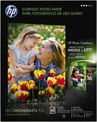 Hewlett-Packard - 8-1/2" x 11" Photo Paper - Use with Inkjet Printers - Industrial Tool & Supply