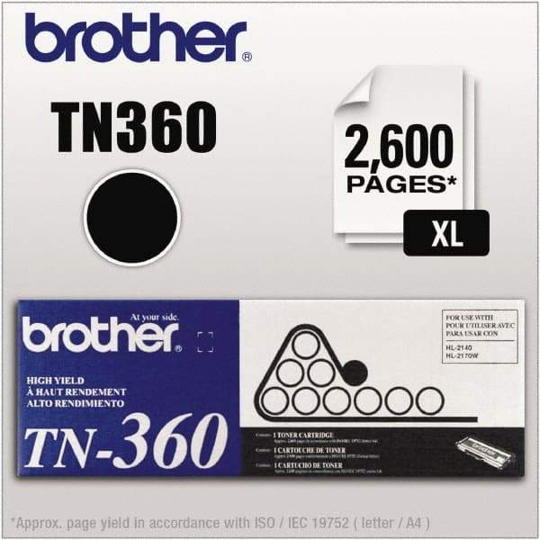 Brother - Black Toner Cartridge - Use with Brother DCP-7030, 7040, HL-2140, 2150N, 2170W, MFC-7320, 7340, 7345N, 7440N, 7840W - Industrial Tool & Supply