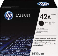 Hewlett-Packard - Black Toner Cartridge - Use with HP LaserJet 4250, 4350 - Industrial Tool & Supply