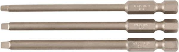 Wiha - #1, #2, #3 Square Screwdriver Bit - 90mm OAL - Industrial Tool & Supply
