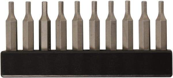 Wiha - 1/8" Hex Screwdriver Bit - 4mm Drive, 28mm OAL - Industrial Tool & Supply