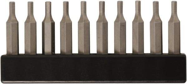 Wiha - 7/64" Hex Screwdriver Bit - 4mm Drive, 28mm OAL - Industrial Tool & Supply